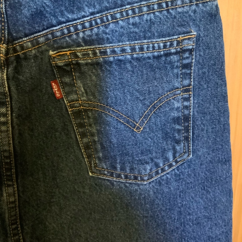 EUC Vintage Levi A-skirt blue Jean skirt size 6 - Picture 3 of 4